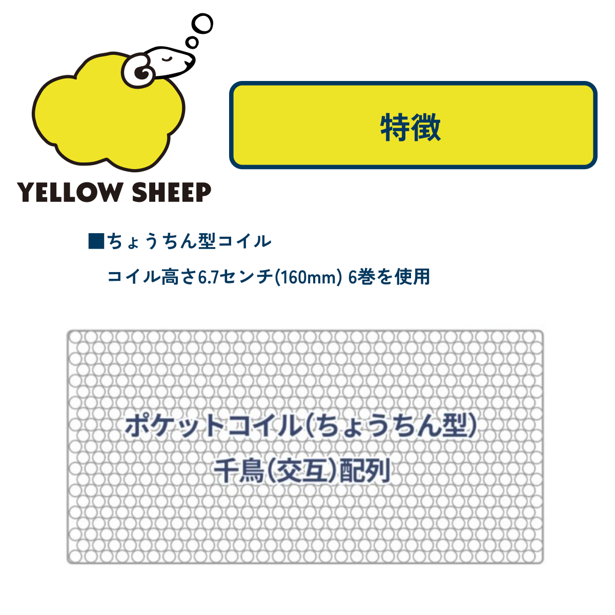 イエローシープ ハーフキング[幅180cm] | コスパ最強のマットレス